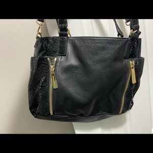 MICHAEL KORES EMBOSSED SNAKESKIN LEATHER PURSE